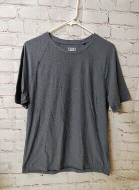 Rhone Reign Short Sleeve Blue Performance Medium Shirt